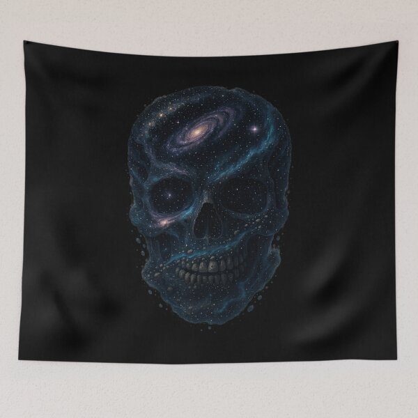 Item preview, Cosmic Skull Swirls – Abstract Galaxy and Nebula Artwork designed and sold by BloomOfDesign.