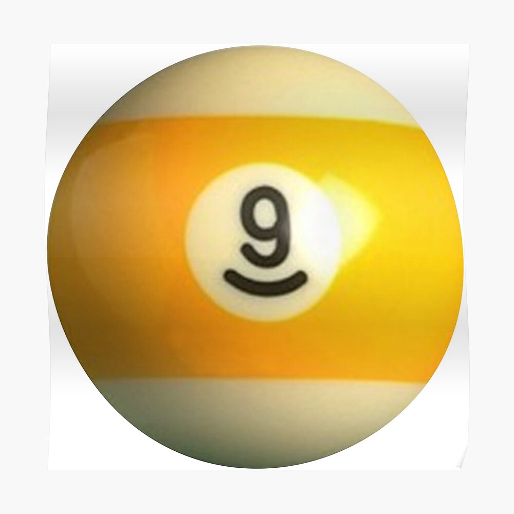 Yellow Stripe 9 Ball bowling ball Billards ball