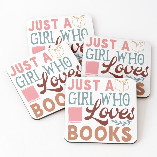 Item preview, Just a Girl Who Loves Books – Feminine Book Lover Quote designed and sold by artcultreone.