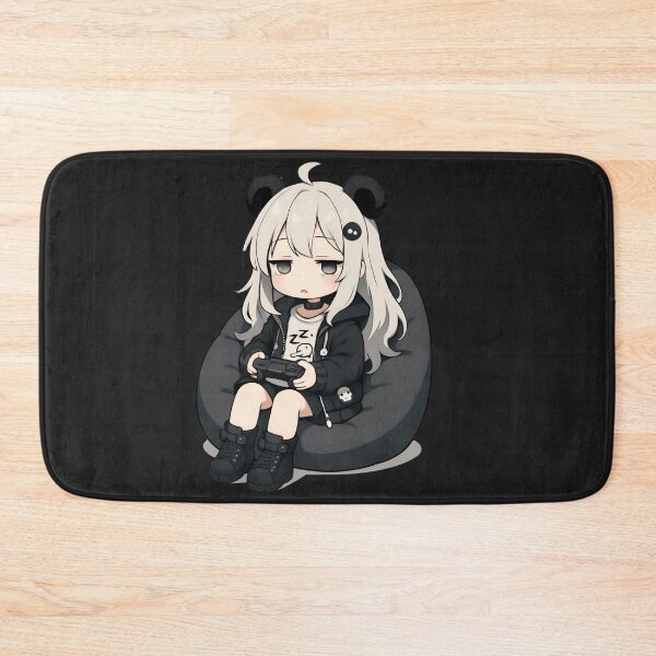 Item preview, Luna the Sleepy Gamer – Cute Chibi Girl Relaxing with Game Controller designed and sold by ColorSplash123.