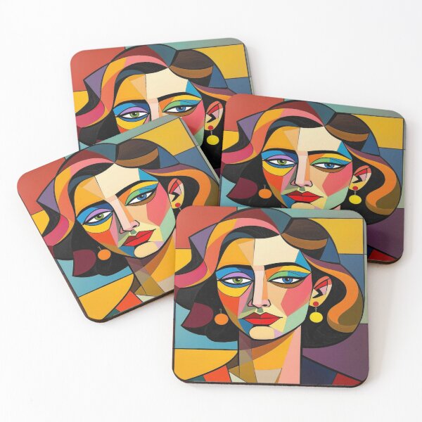 Item preview, Colorful Geometry – Abstract Portrait with Style, Shape & Soul designed and sold by FotoworldEdel.