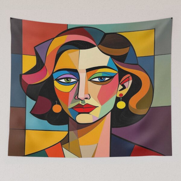 Item preview, Colorful Geometry – Abstract Portrait with Style, Shape & Soul designed and sold by FotoworldEdel.