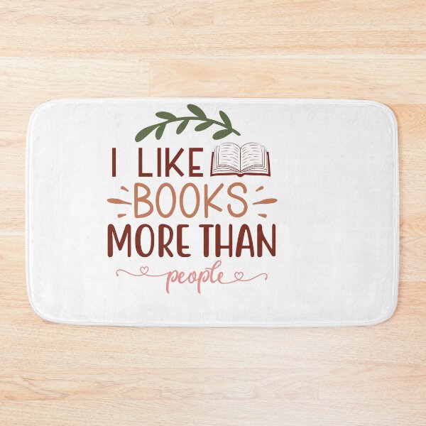 Item preview, I Like Books More Than People – Introvert Book Lover Quote designed and sold by artcultreone.