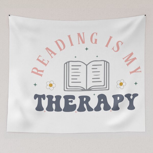 Item preview, Reading Is My Therapy – Book Lover Mental Health Quote designed and sold by artcultreone.