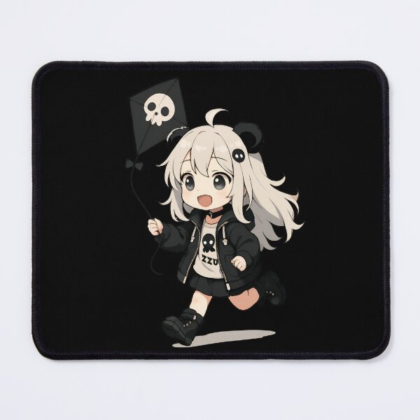 Item preview, Tomo the Kite Flyer – Cute Chibi Boy with Skull Kite and Joyful Expression designed and sold by ColorSplash123.