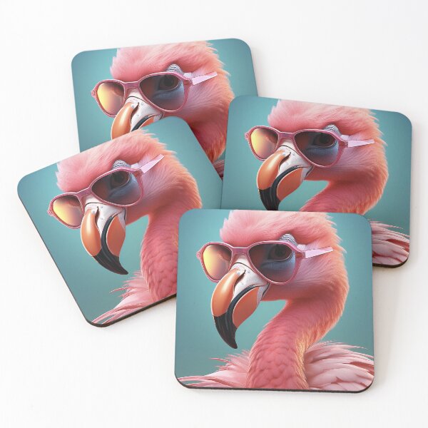 Item preview, Don't Forget Your Glasses - Flamingo Glow Tropical Style designed and sold by Becky-Poppins.