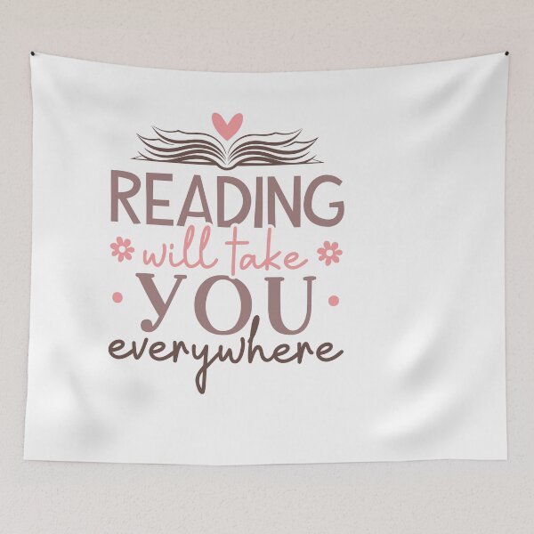 Item preview, Reading Will Take You Everywhere – Inspirational Book Quote designed and sold by artcultreone.