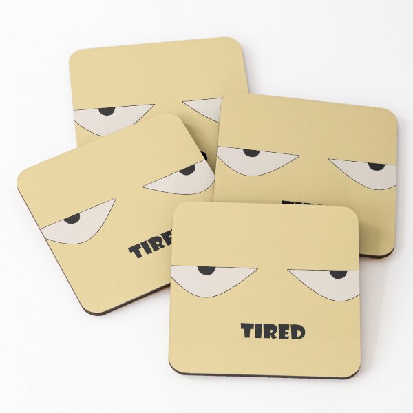 Item preview,  Tired Minimalist Face – Mental Health Humor, Burnout & Low Energy Mood Design designed and sold by SwanAndStone.