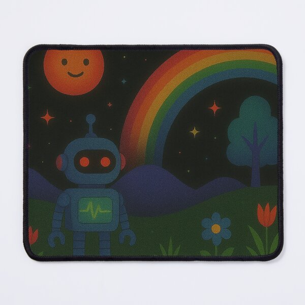 Item preview, Whimsical Robot's Cosmic Rainbow Night designed and sold by zzz888.