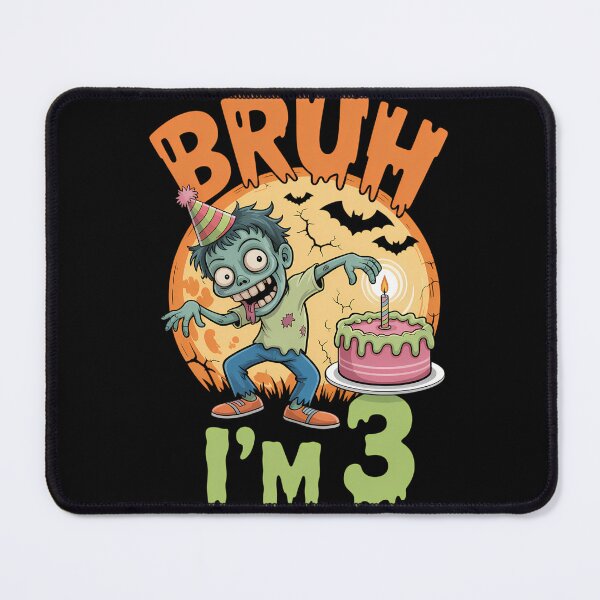 Item preview, Bruh 3 Years Old 3rd Birthday Zombie Lovers designed and sold by blueyeeti.