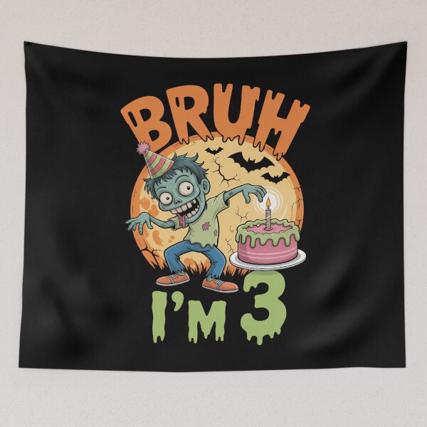 Item preview, Bruh 3 Years Old 3rd Birthday Zombie Lovers designed and sold by blueyeeti.