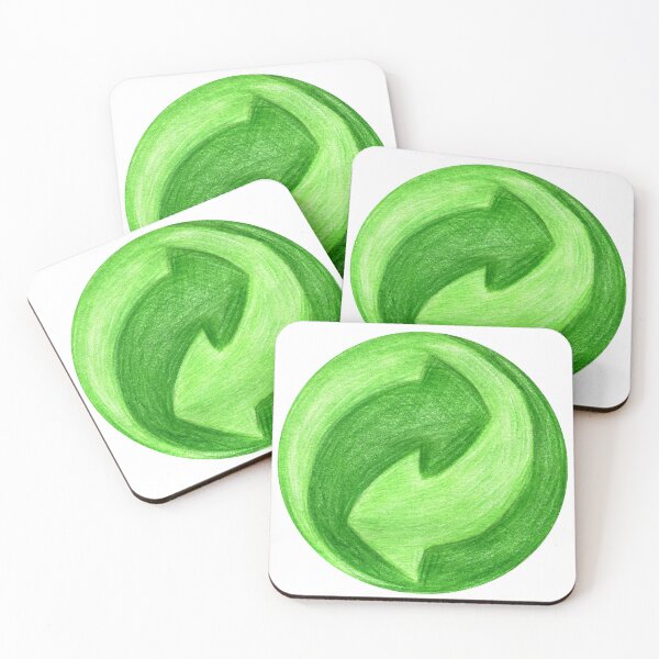 Item preview, Green Recycling Arrow designed and sold by AlisaArtDecor.