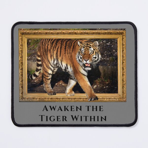 Item preview, Awaken the Tiger Within – 3D Wild Jungle Animal Art with Motivational Quote designed and sold by Mintiko2.