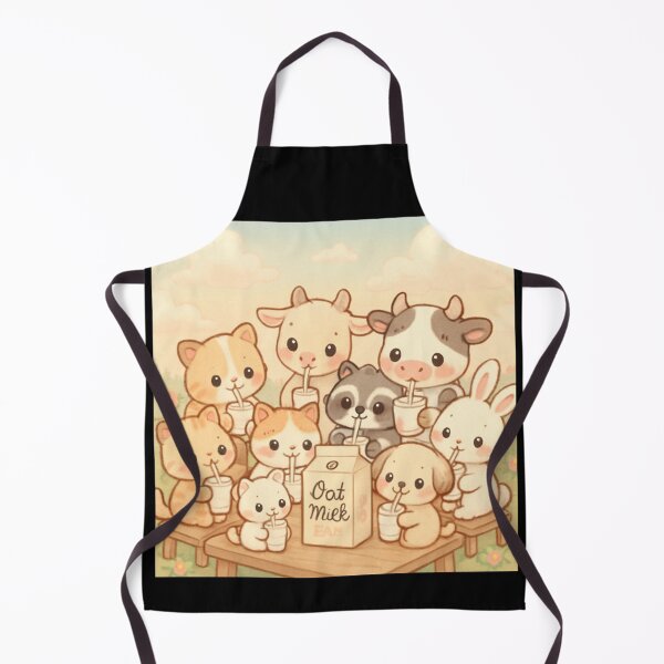 Item preview, Oat Milk - cute kitten puppy goat raccoon designed and sold by DamioPolArt.