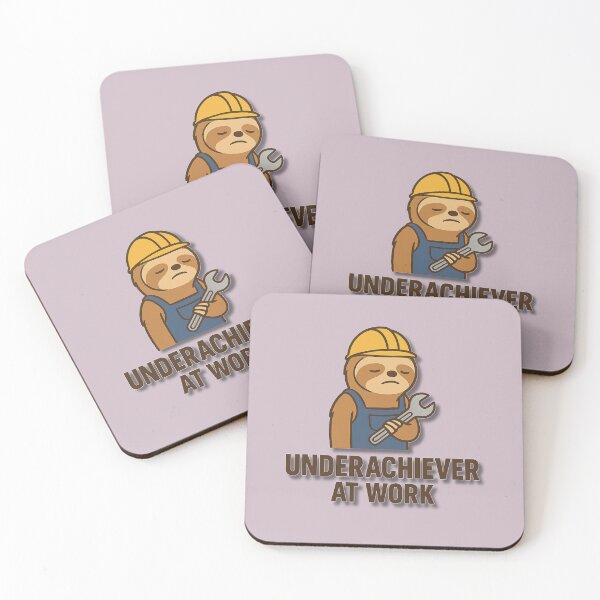 Item preview, Underachiever at Work – Lazy Sloth Funny Work Attitude Design designed and sold by konthai.familyart.