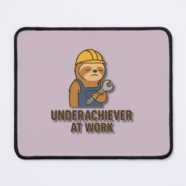 Item preview, Underachiever at Work – Lazy Sloth Funny Work Attitude Design designed and sold by konthai.familyart.