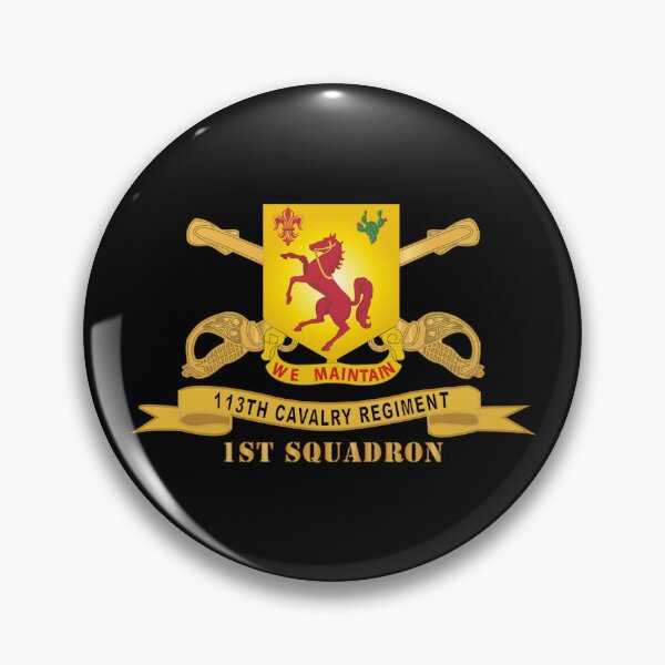Item preview, Army  - 113th Cavalry Regiment - DUI w Br - Ribbon - 1st Squadron X 300 designed and sold by Military Insignia Products.