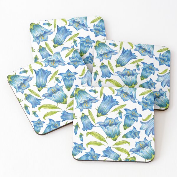 Item preview, Blue Bellflowers Pattern designed and sold by AlisaArtDecor.