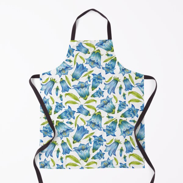 Item preview, Blue Bellflowers Pattern designed and sold by AlisaArtDecor.