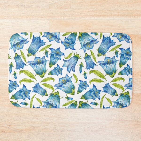 Item preview, Blue Bellflowers Pattern designed and sold by AlisaArtDecor.