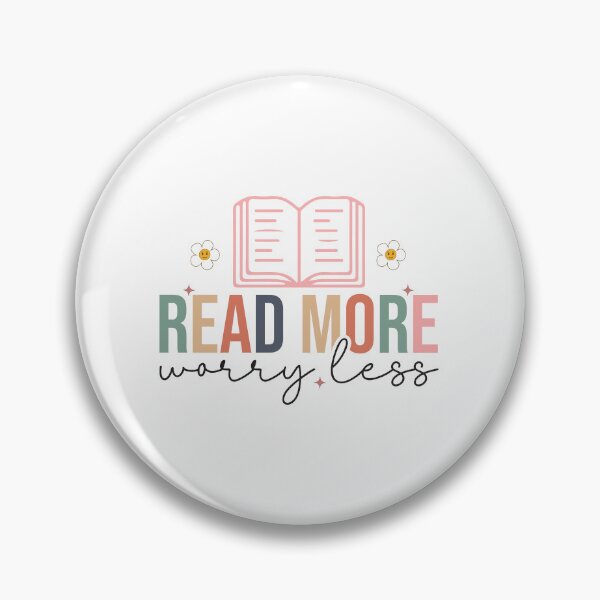 Item preview, Read More Worry Less – Inspirational Book Quote designed and sold by artcultreone.