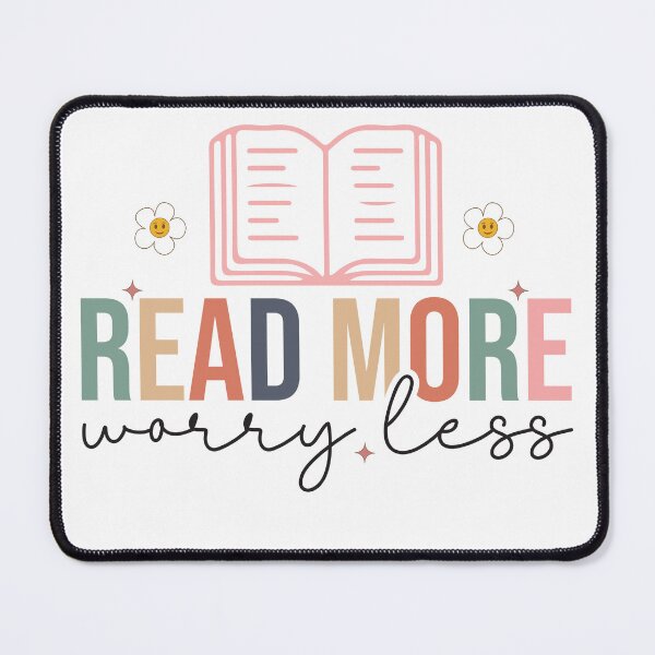 Item preview, Read More Worry Less – Inspirational Book Quote designed and sold by artcultreone.