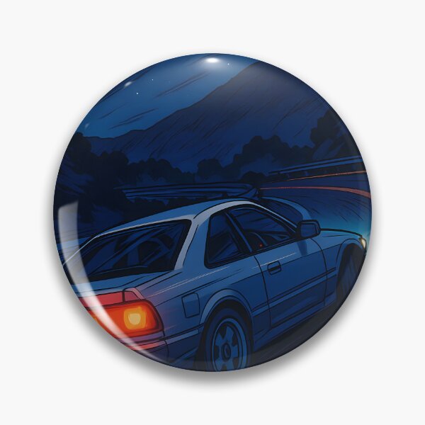 Item preview, 90s JDM Drift – Ink Style Car Art on Mountain Pass designed and sold by SakuraSpeed.