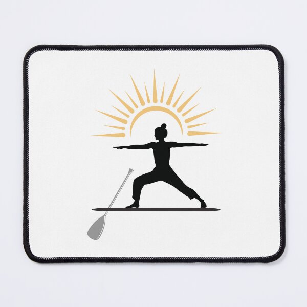 Item preview, Warrior Pose Paddleboard Silhouette with Sun designed and sold by bobparduephoto.