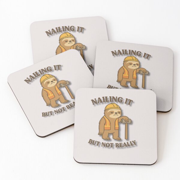 Item preview, Nailing It But Not Really – Funny Sloth Construction Worker Design designed and sold by konthai.familyart.