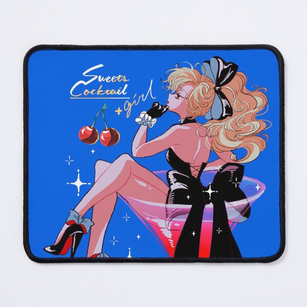 Item preview, cherry girl neon blue designed and sold by forestgrump.