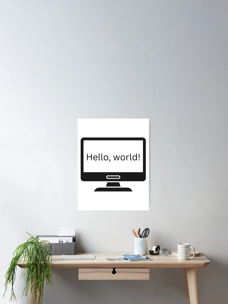 Thumbnail 2 of 3, Poster, Hello, World! Classic Programmer Design designed and sold by thecodingcorner.