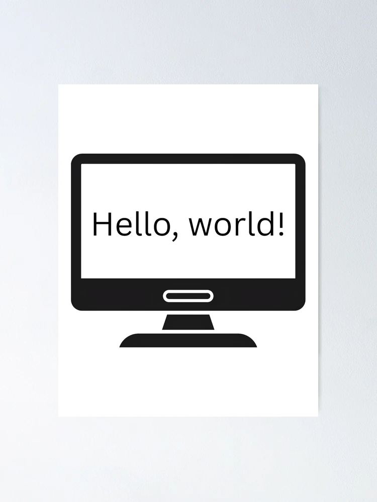 Thumbnail 1 of 3, Poster, Hello, World! Classic Programmer Design designed and sold by thecodingcorner.