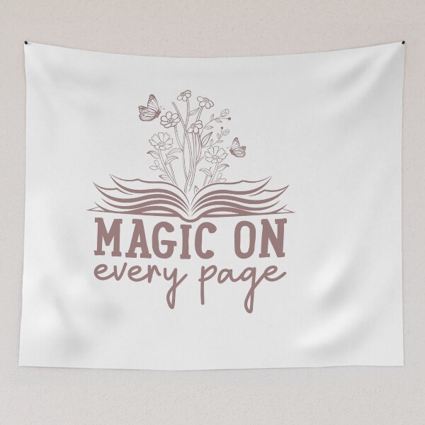 Item preview, Magic on Every Page – Enchanting Book Lover Quote designed and sold by artcultreone.