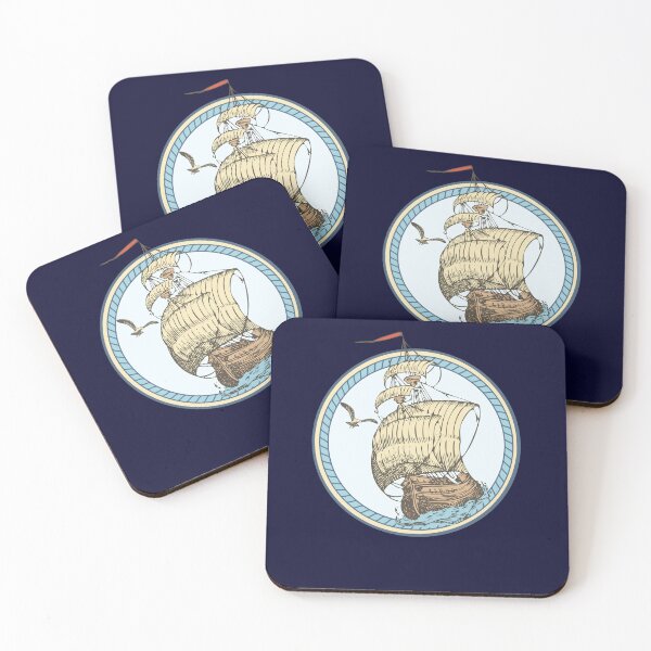 Item preview, Ahoy There Matey, vintage Schooner, sailing ship designed and sold by AfricaSkyBlue.