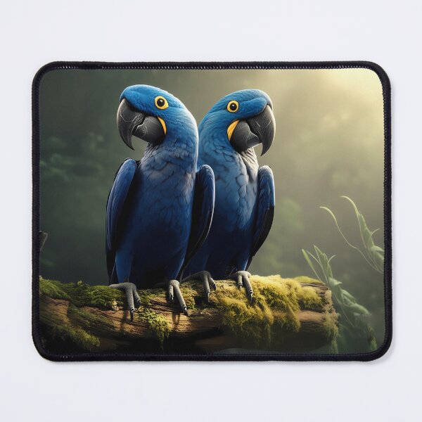 Item preview, Hyacinth Macaws in Rainforest Morning Light designed and sold by PrintBreeze.