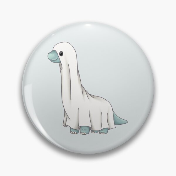 Item preview, Brontosaurus / Diplodocus Dinosaur Wearing Ghost Costume - Halloween designed and sold by Charlotte Paints.