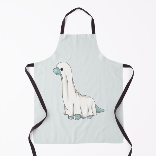 Item preview, Brontosaurus / Diplodocus Dinosaur Wearing Ghost Costume - Halloween designed and sold by Charlotte Paints.