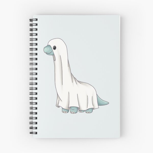 Item preview, Brontosaurus / Diplodocus Dinosaur Wearing Ghost Costume - Halloween designed and sold by Charlotte Paints.