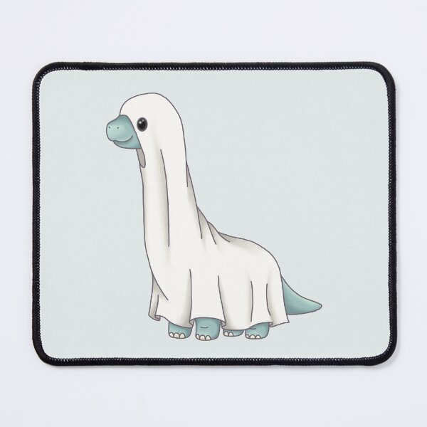 Item preview, Brontosaurus / Diplodocus Dinosaur Wearing Ghost Costume - Halloween designed and sold by Charlotte Paints.