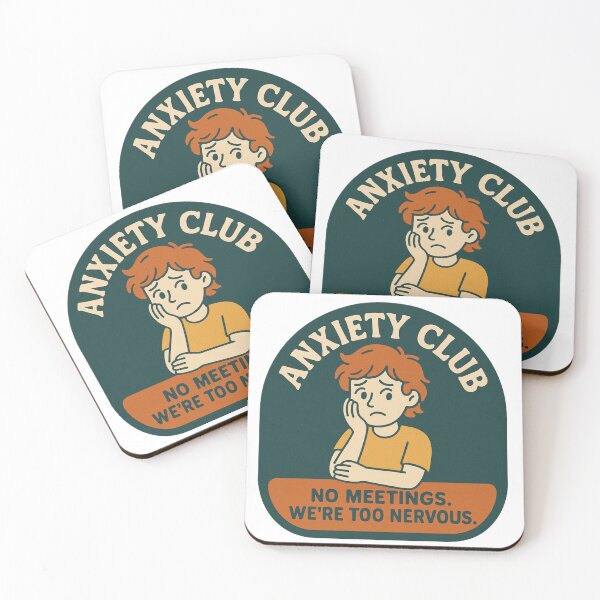 Item preview, Anxiety Club Mental Health Anxiety Badge designed and sold by Travelcases.