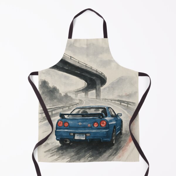 Item preview, JDM Night Run – Wangan Highway in Ink Style designed and sold by SakuraSpeed.