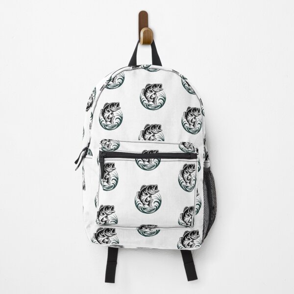 Item preview, Black and White Black Bass – Minimalist Freshwater Fishing Design designed and sold by FusiTink.