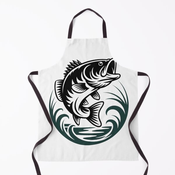 Item preview, Black and White Black Bass – Minimalist Freshwater Fishing Design designed and sold by FusiTink.