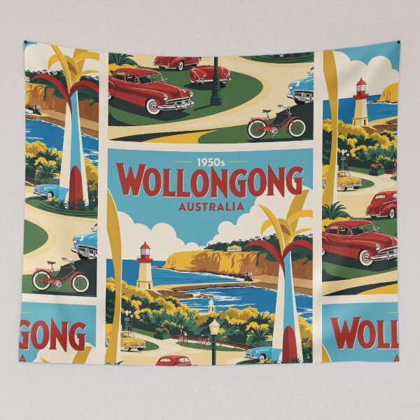 Item preview, Wollongong Australia Vintage Travel Tourism designed and sold by TravelersGems.