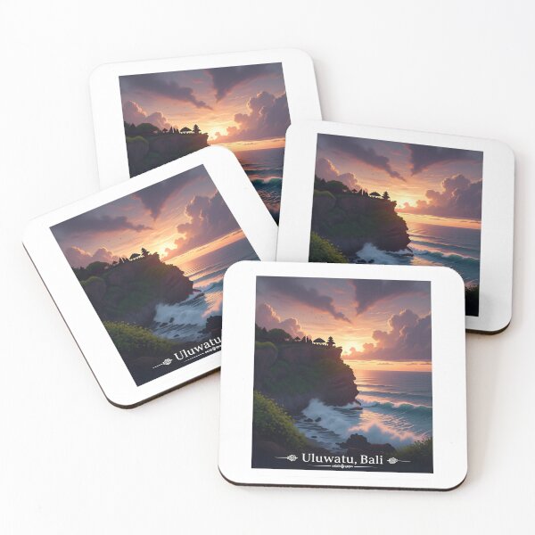 Item preview, Uluwatu Temple Sunset: A Majestic and Atmospheric Bali Painting designed and sold by Digital Dreams Arts.