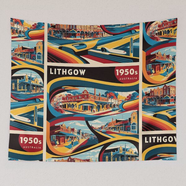 Item preview, Lithgow Australia Vintage Travel Tourism designed and sold by TravelersGems.