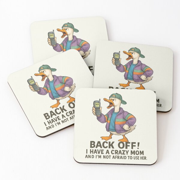Item preview, Back Off I Have A Crazy Mom I'm Not Afraid Silly Goose Retro designed and sold by SunfullyYours.