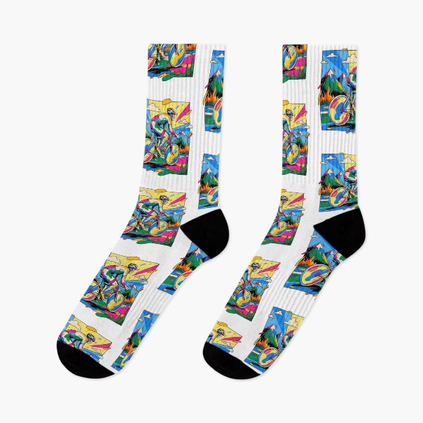 Item preview, Pop Art Cyclist in the Mountains designed and sold by All-Shopping.