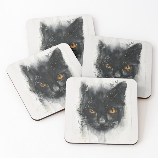 Item preview, Black Cat Watcher in the Shadows designed and sold by Bambooartist.