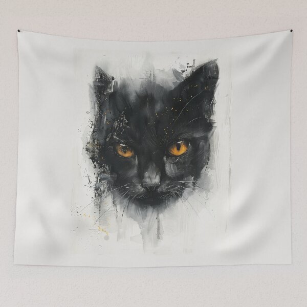 Item preview, Black Cat Watcher in the Shadows designed and sold by Bambooartist.